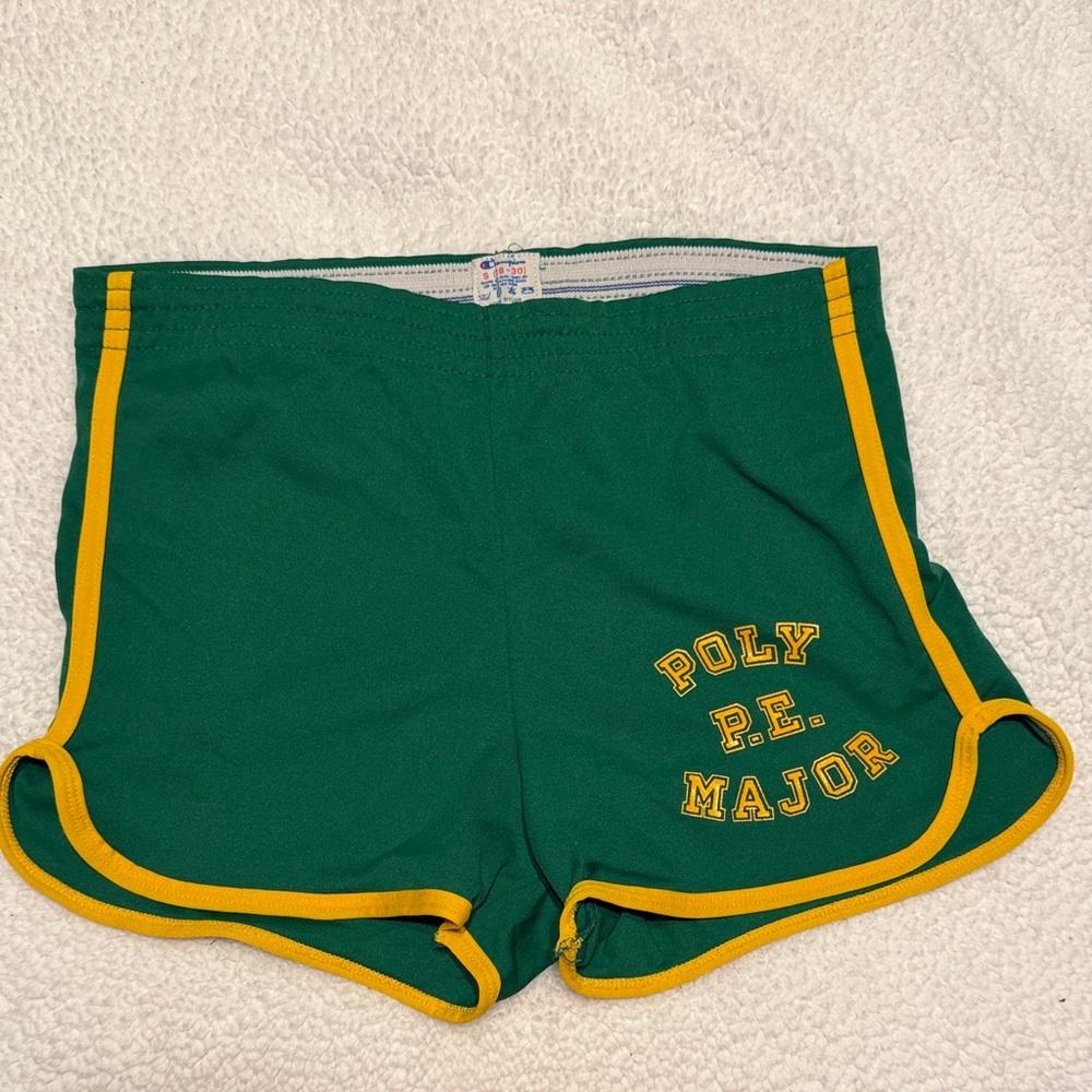 Champion Green and Yellow Athletic Shorts